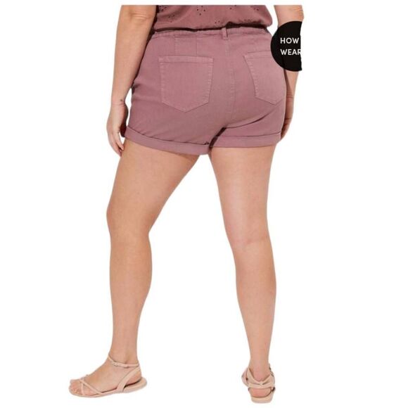  TORRID Plus Size Sophie eyelet cami & stretch twill boyfriend Short Set NWT 3X - Picture 7 of 15